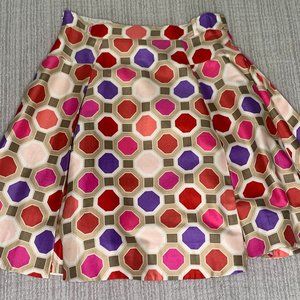 Florence Broadhurst for Kate Spade Geometric Silk Skirt